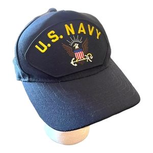 U.S. Navy Hat Eagle Crest Made in U.S.A. One Size Fits All